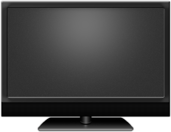 Modern Black Television Display PNG Image