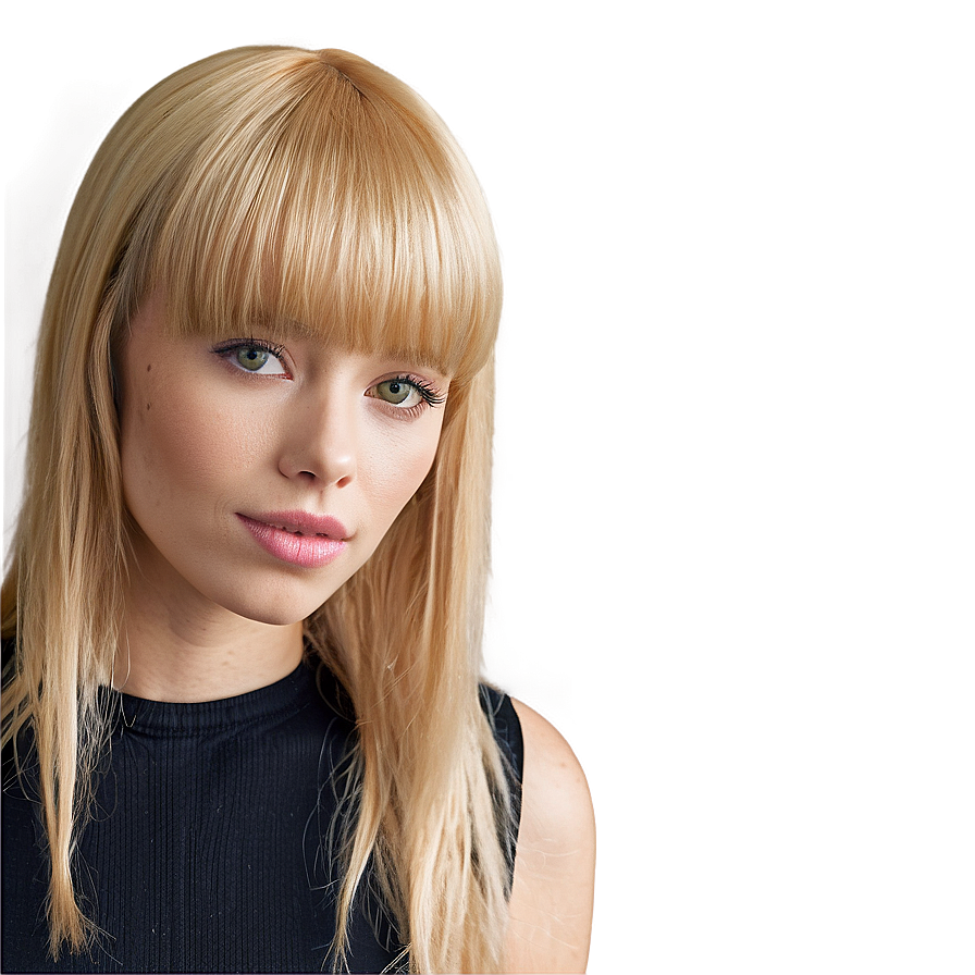 Modern Blonde Bangs Png 41 PNG Image