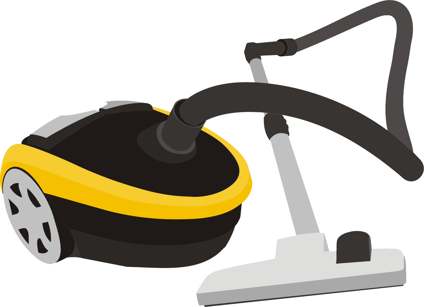 Modern Canister Vacuum Cleaner PNG Image