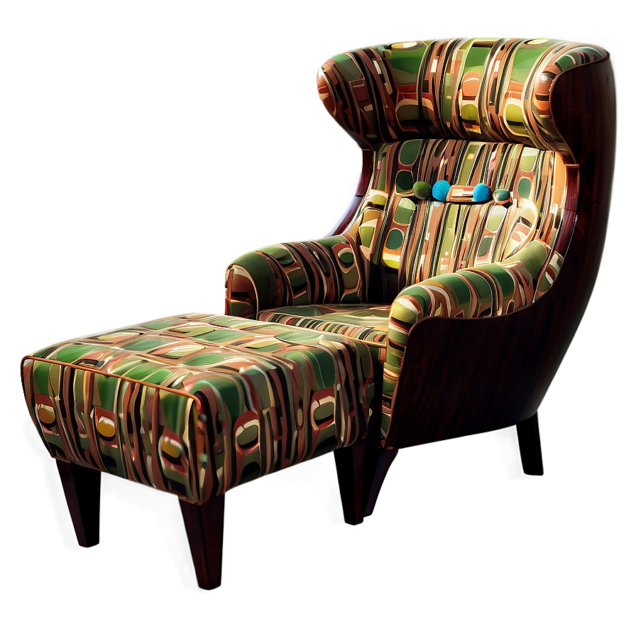 Modern Chair With Ottoman Png Dyb15 PNG Image