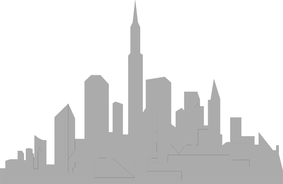 Modern City Silhouette Graphic PNG Image