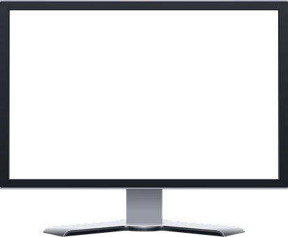 Modern Computer Monitor Blank Screen PNG Image