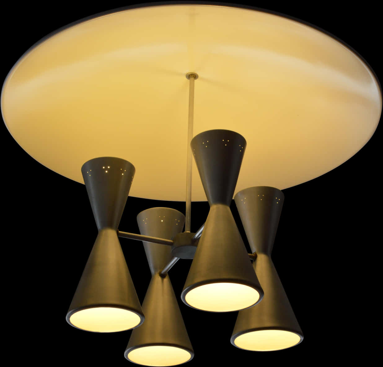 Modern Cone Pendant Chandelier PNG Image