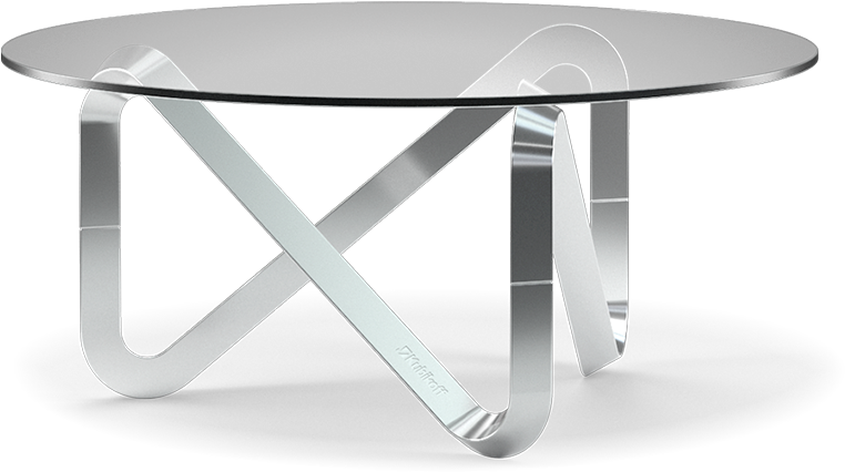 Modern Design Glass Top Coffee Table PNG Image