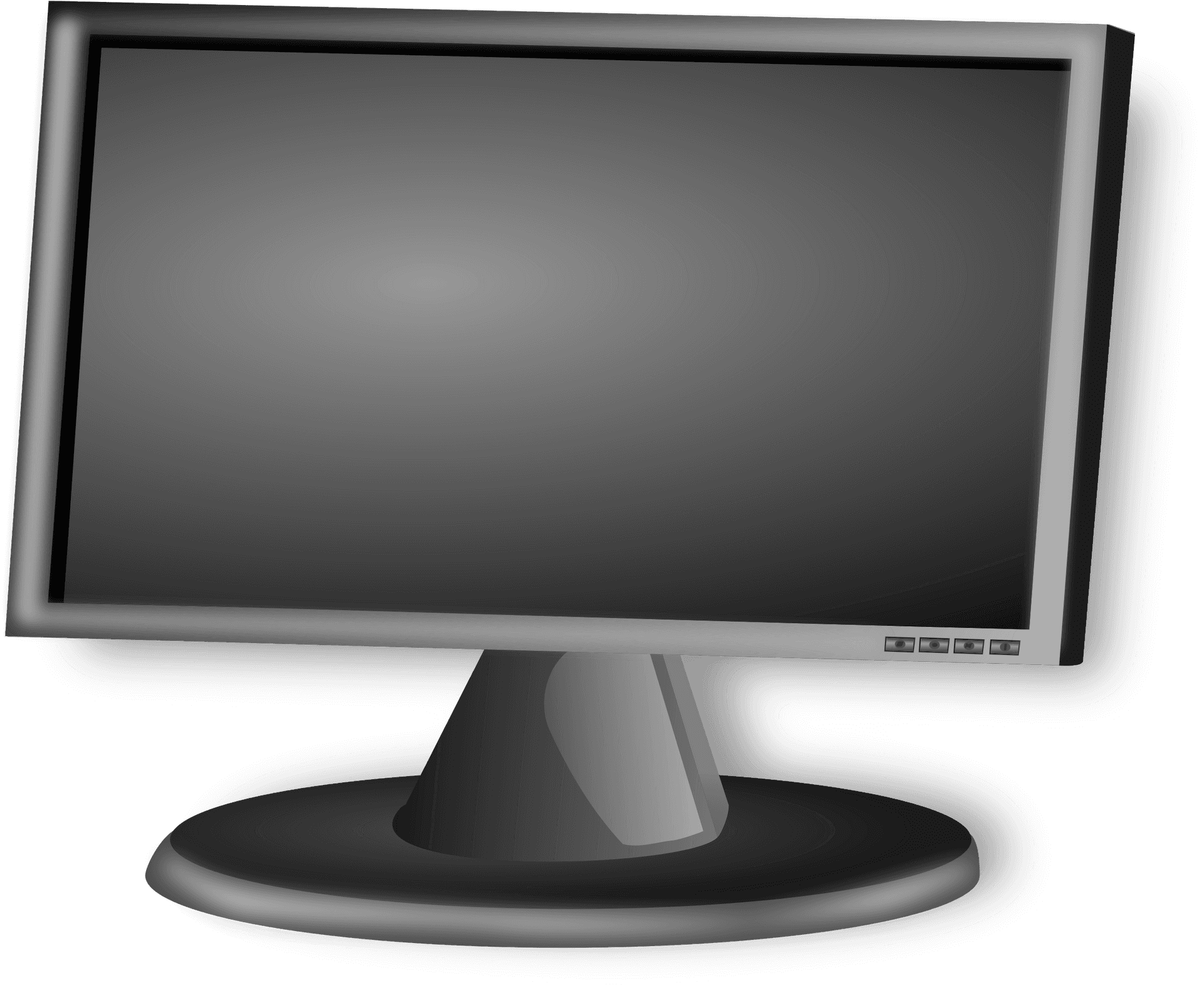 Modern Desktop Monitor Display PNG Image