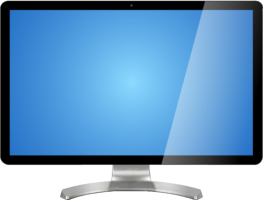 Modern Desktop Monitor Display PNG Image