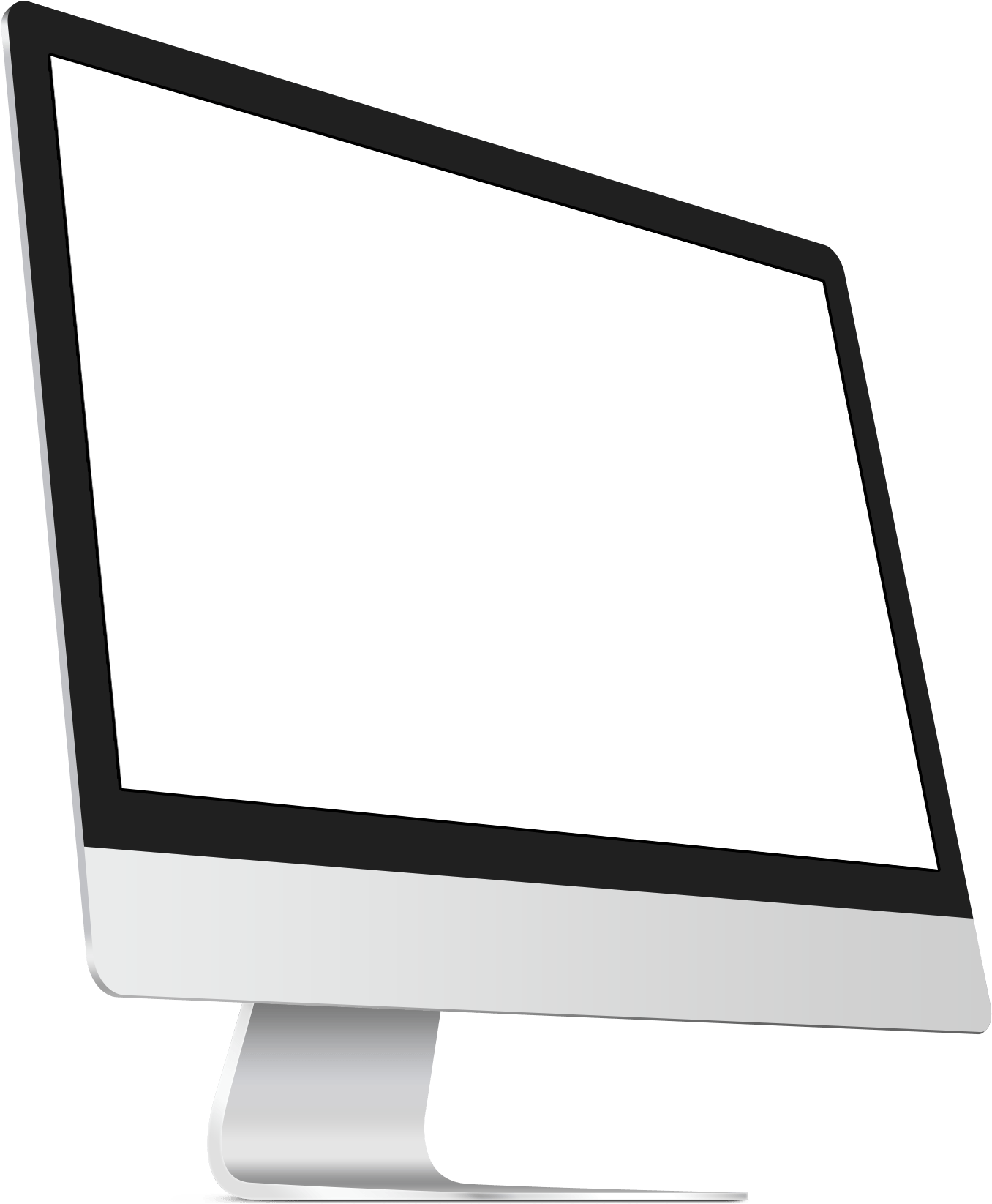 Modern Desktop Monitor Mockup PNG Image