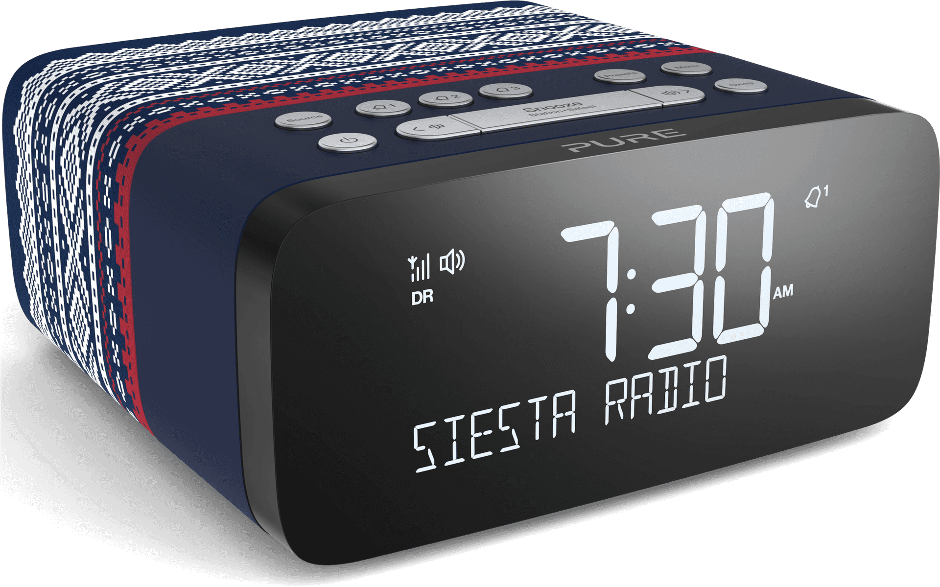 Modern Digital Alarm Clock PNG Image