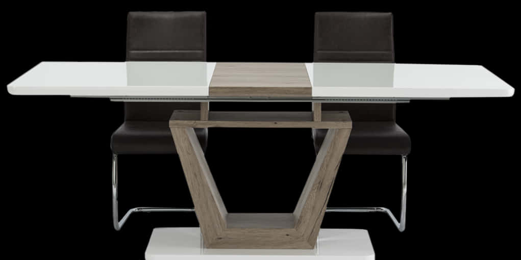 Modern Dining Tablewith Chairs PNG Image