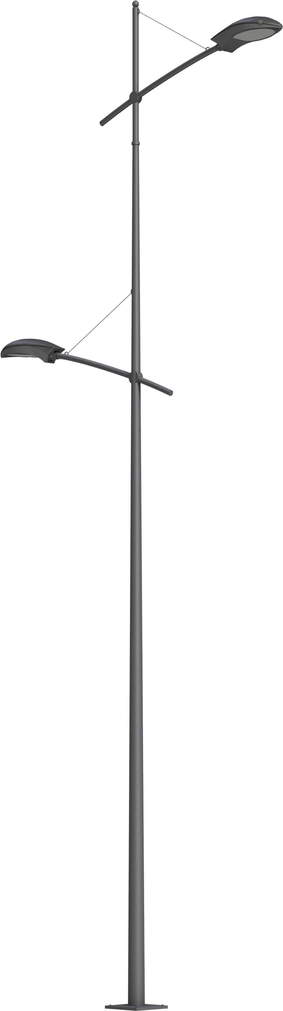 Modern Double Arm Street Lamp PNG Image