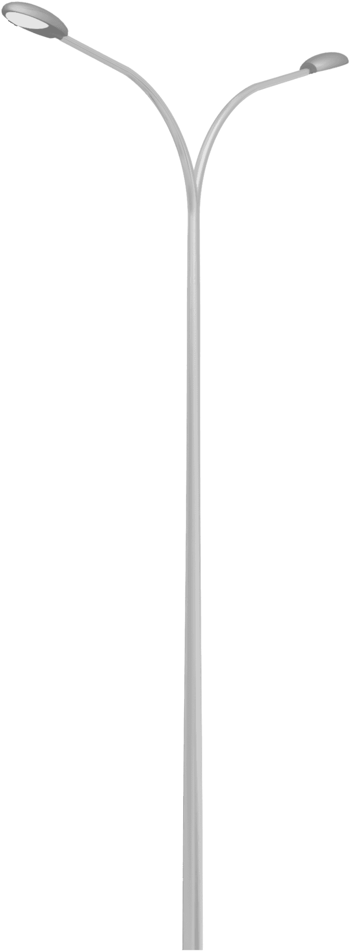 Modern Double Headed Street Lamp PNG Image