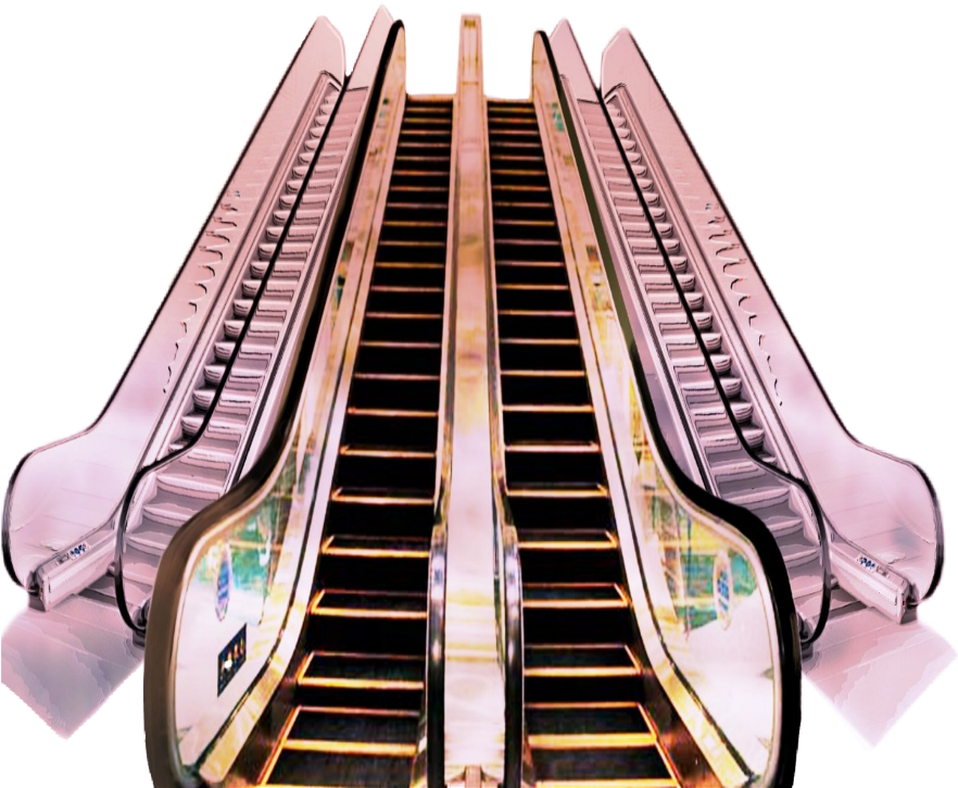 Modern Escalator Design PNG Image