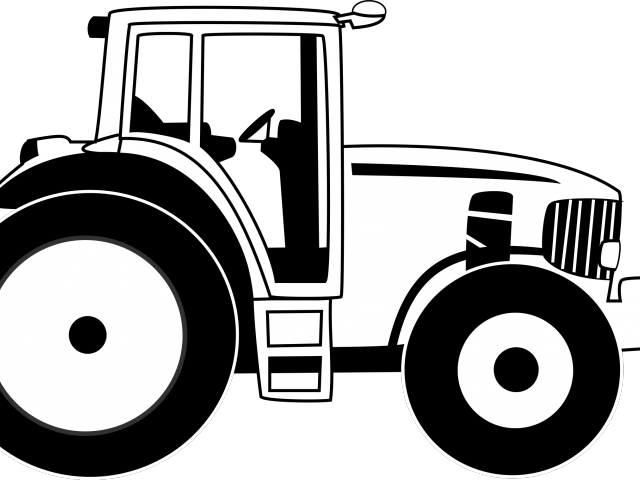 Modern Farm Tractor Illustration PNG Image