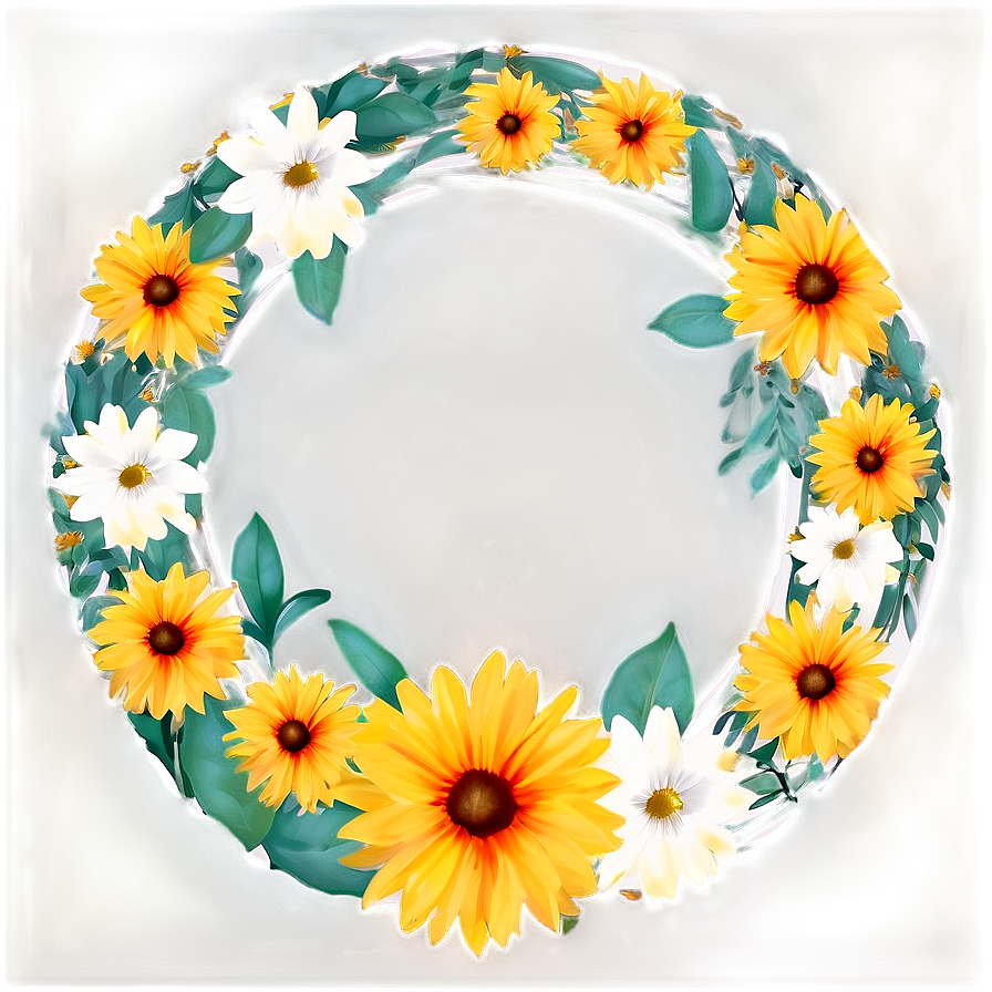 Modern Flower Circle Png 06252024 PNG Image