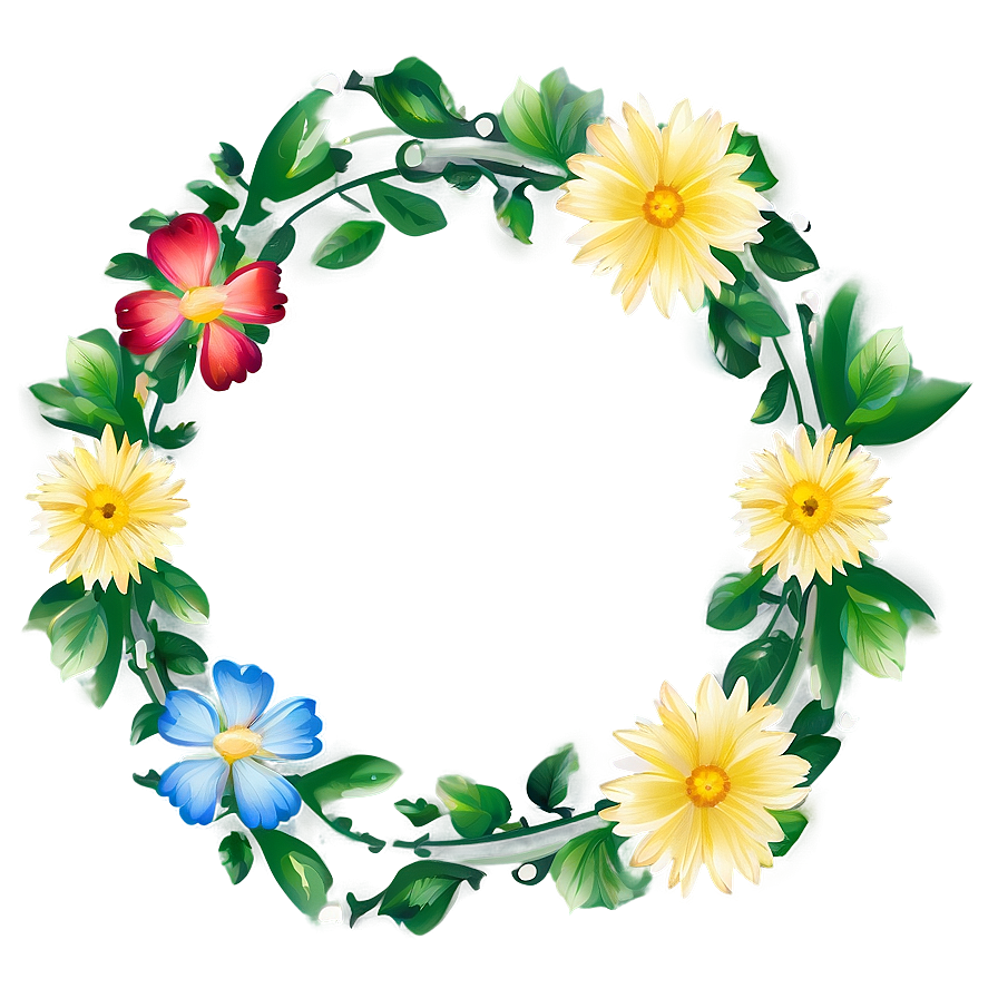 Modern Flower Frame Png 96 PNG Image