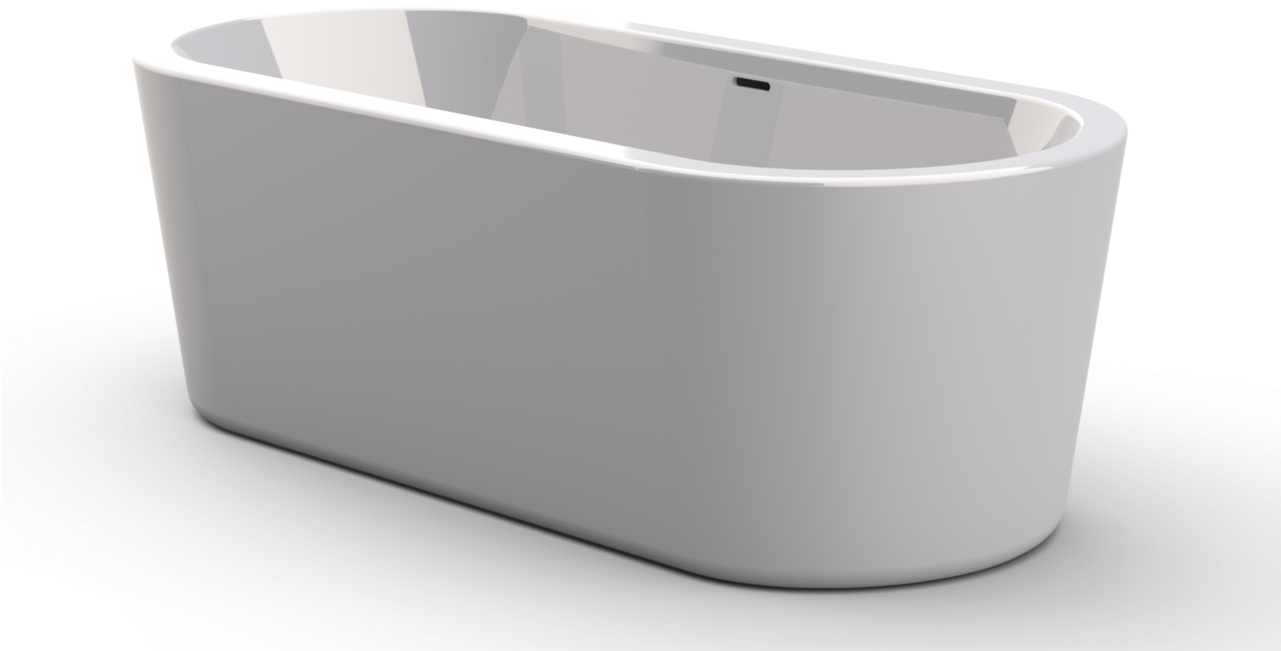 Modern Freestanding Bathtub Design PNG Image