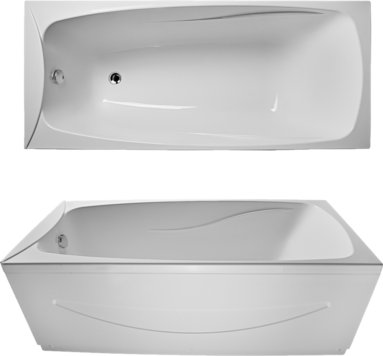 Modern Freestanding Bathtub PNG Image