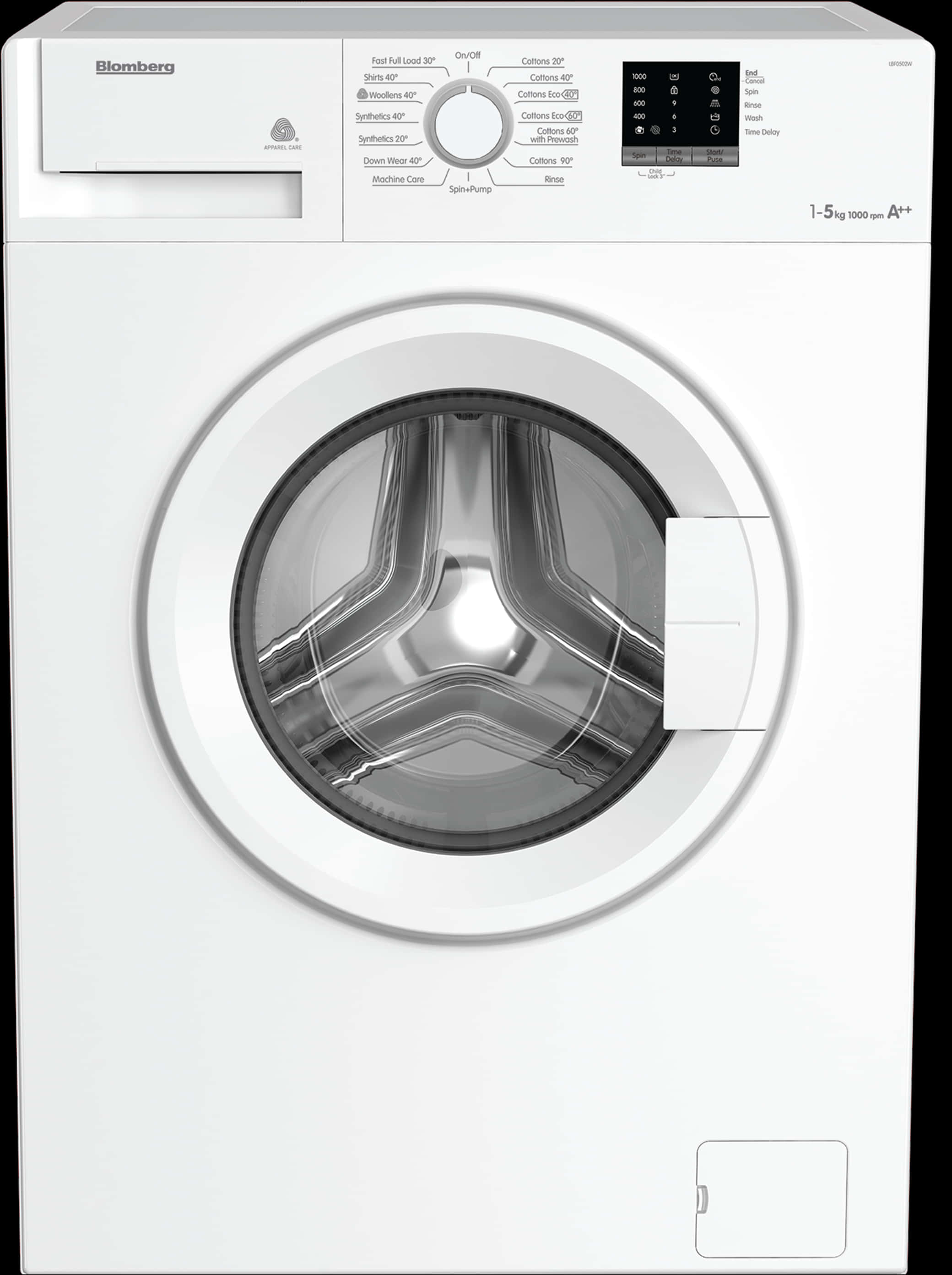 Modern_ Front_ Load_ Washing_ Machine PNG Image