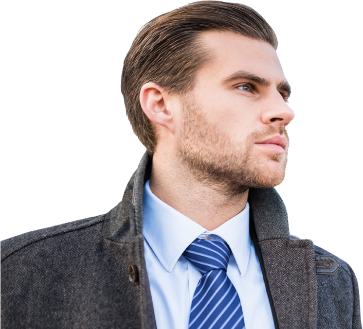 Modern Gentleman Profile PNG Image