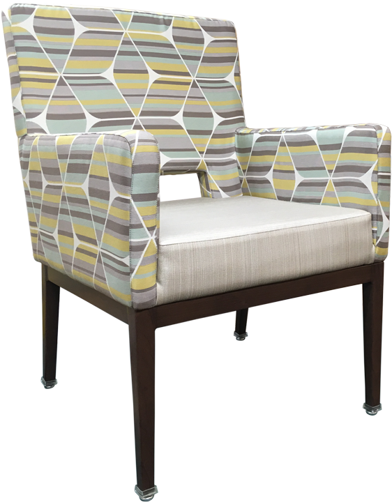 Modern Geometric Club Chair PNG Image