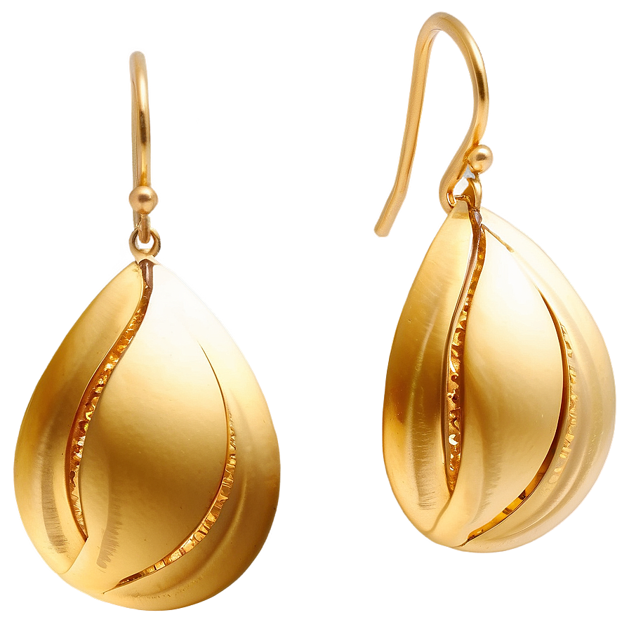 Modern Gold Drop Earrings Png Jqo PNG Image