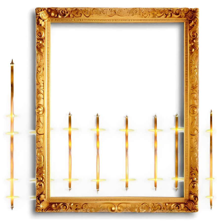 Modern Gold Frame Png Onb PNG Image