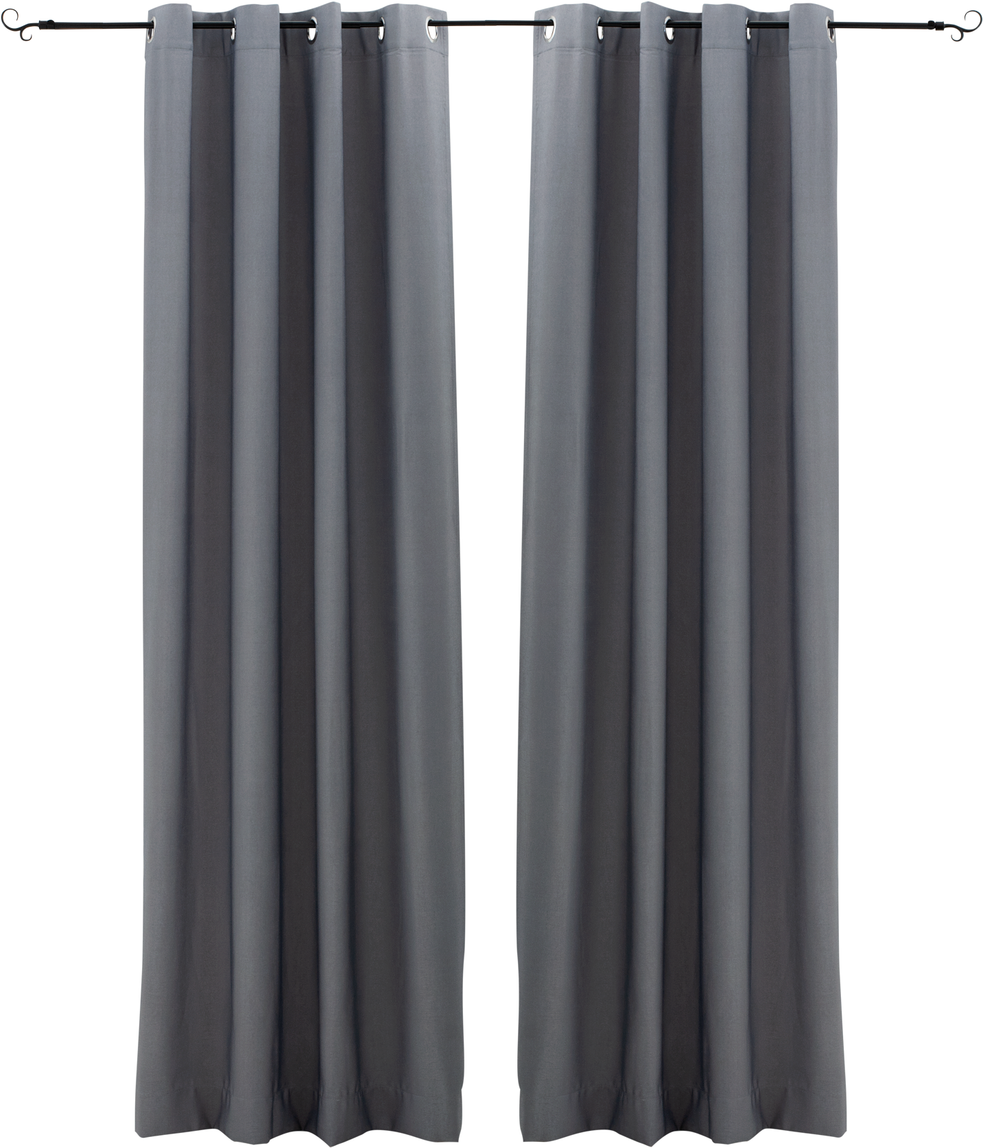 Modern Gray Curtains PNG Image