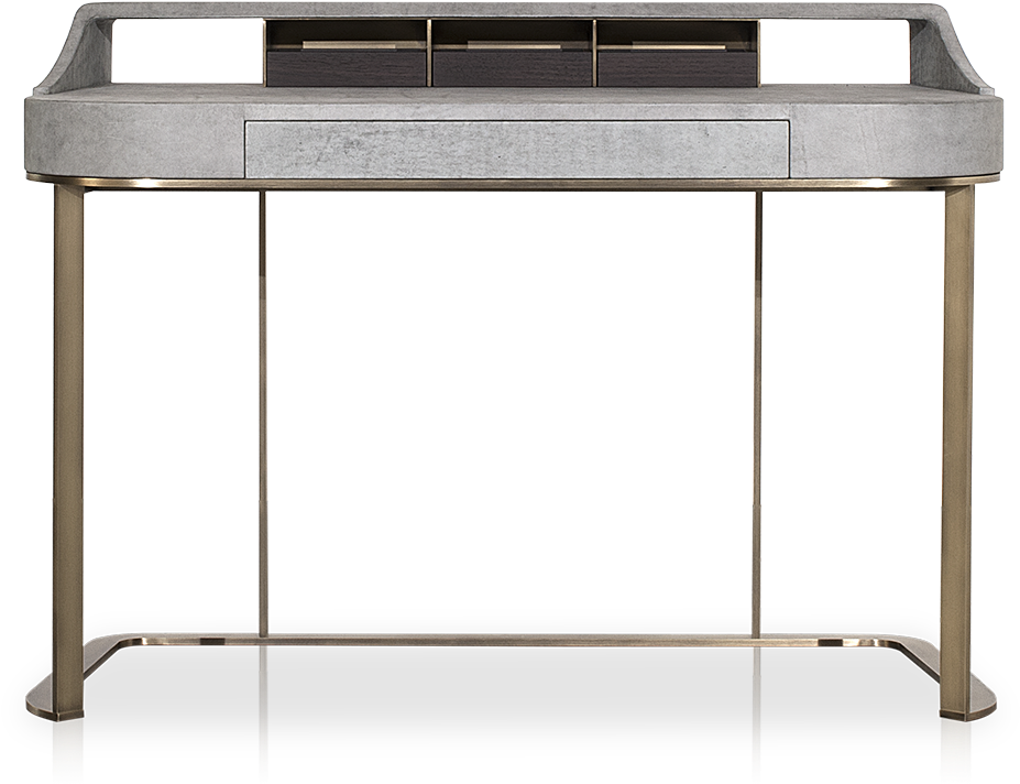 Modern Gray Dressing Tablewith Drawers PNG Image