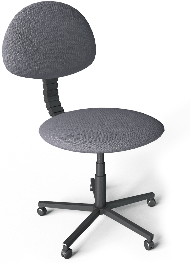 Modern Gray Office Chair PNG Image