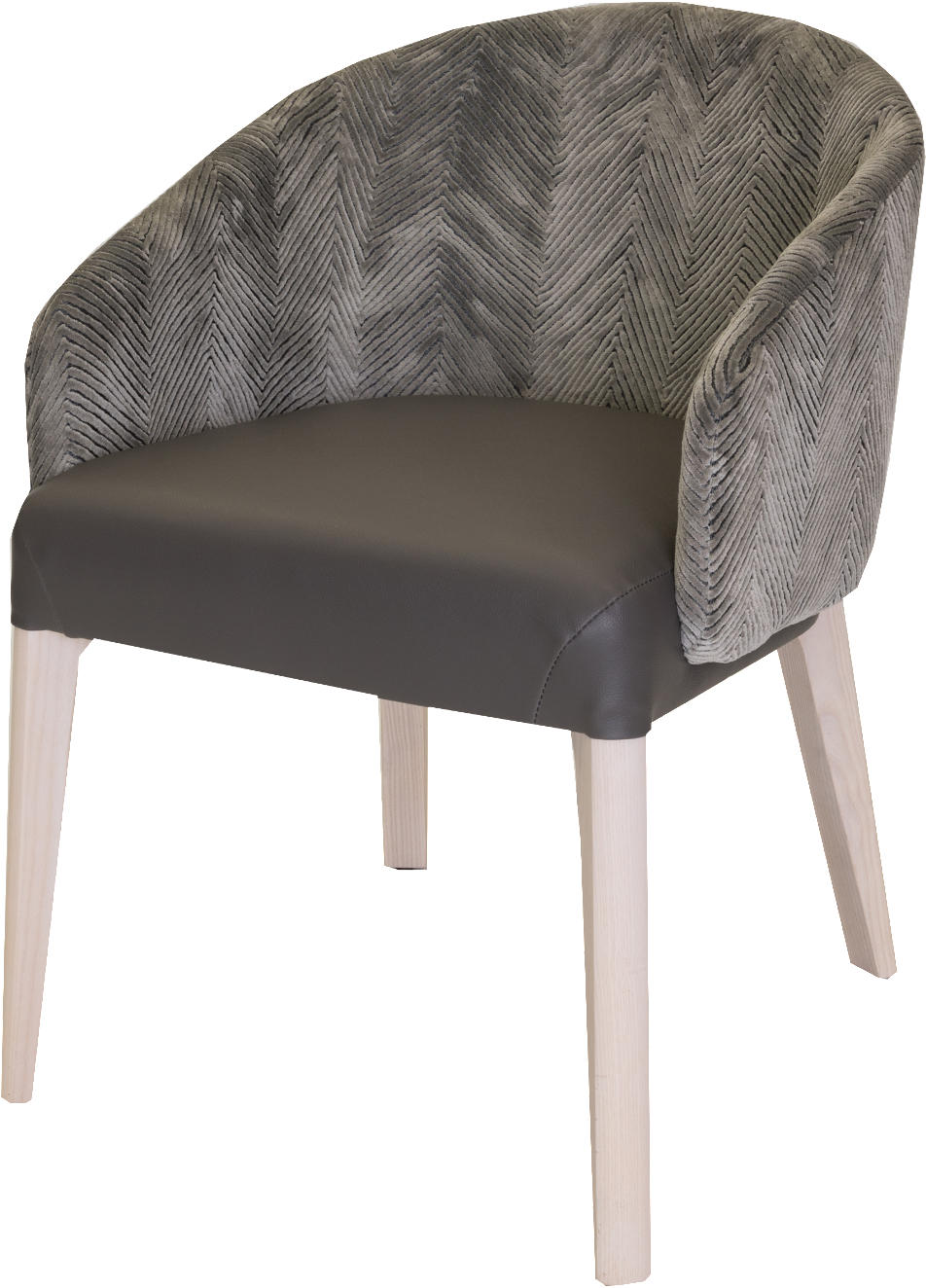 Modern Herringbone Accent Chair PNG Image