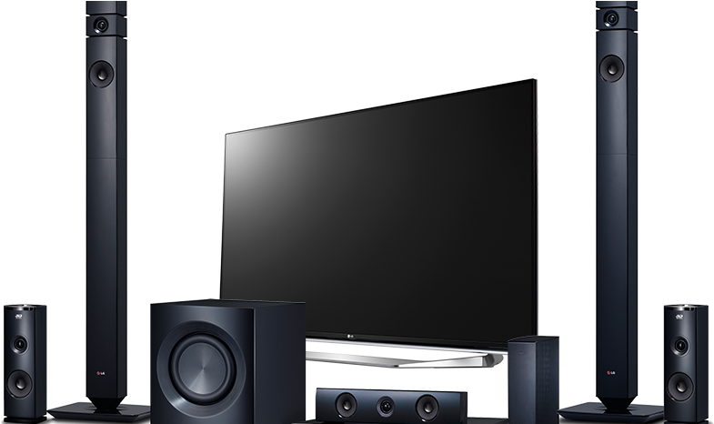 Modern Home Theater Setup PNG Image