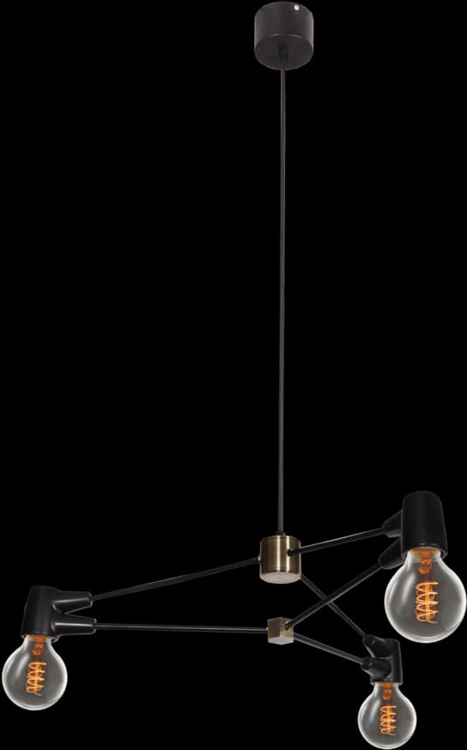 Modern Industrial Chandelier Design PNG Image