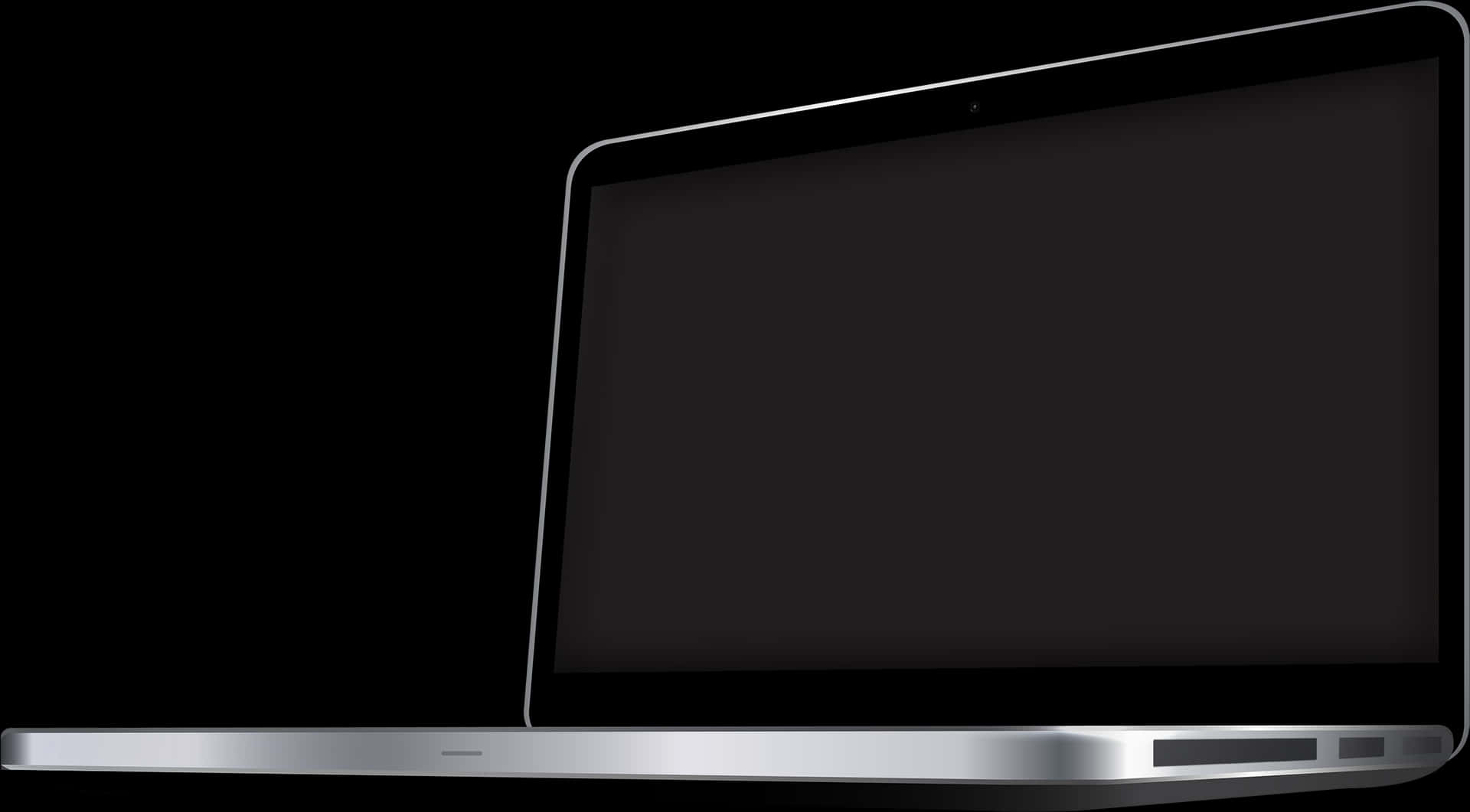 Modern Laptop Side View PNG Image