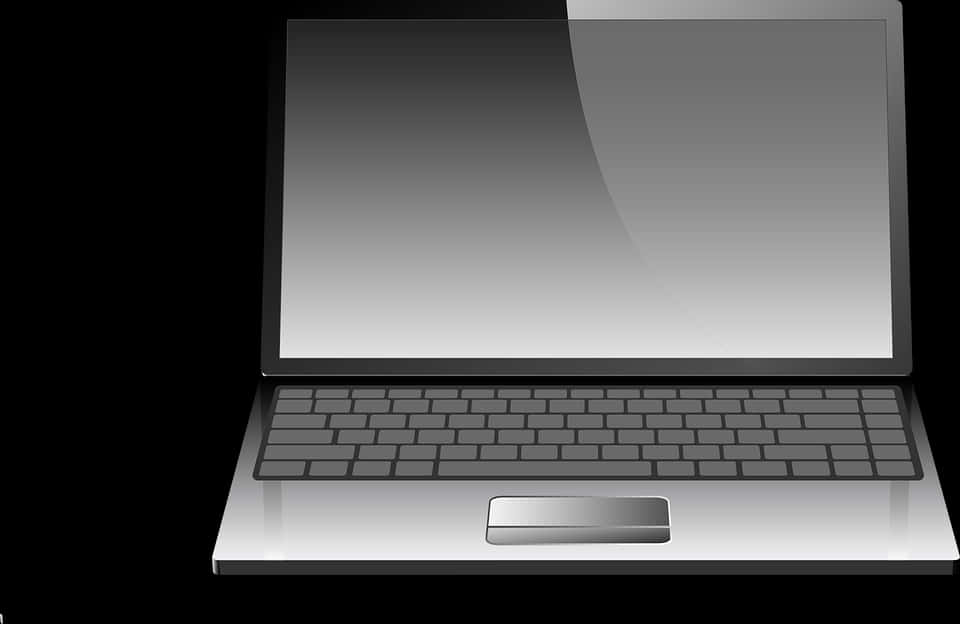 Modern Laptop Vector Illustration PNG Image