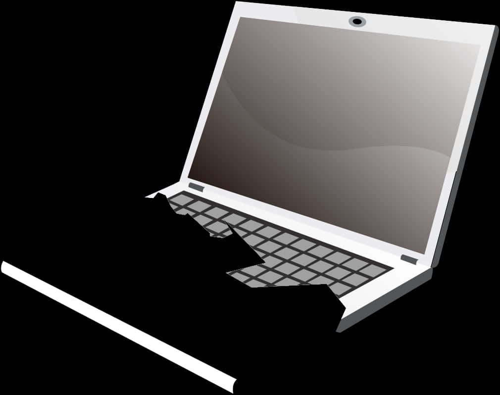 Modern Laptop Vector Illustration PNG Image