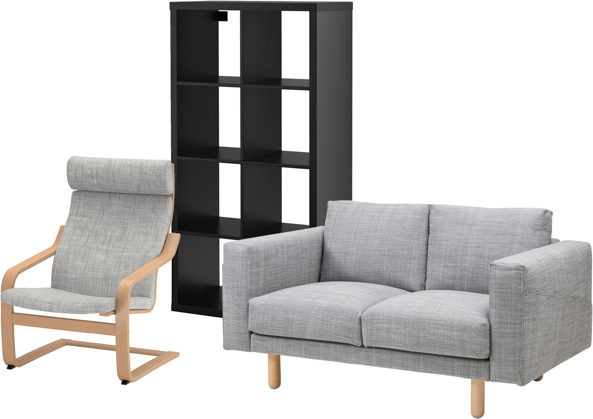 Modern Living Room Furniture Set PNG Image