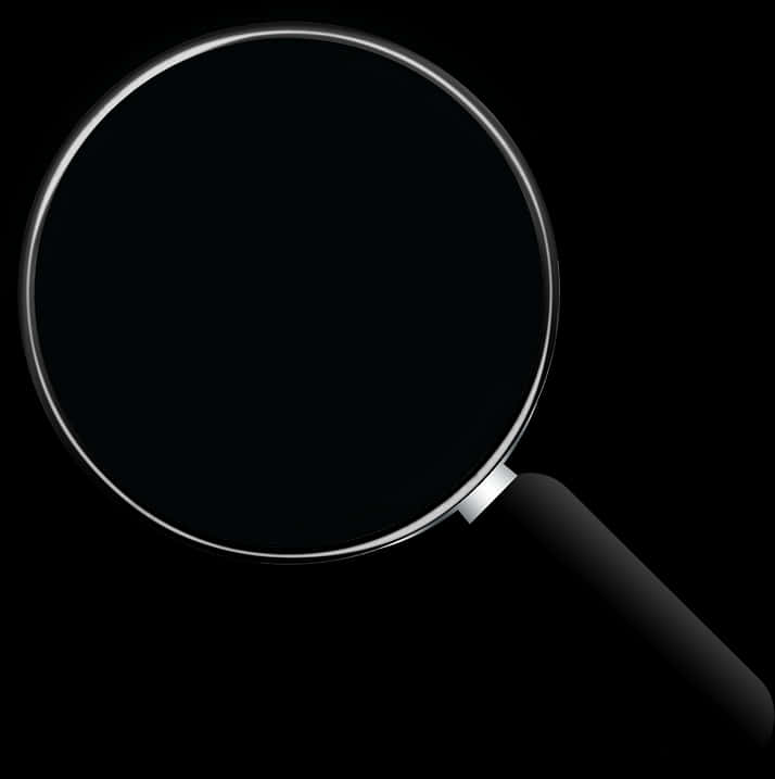 Modern Magnifying Glasson Black Background PNG Image