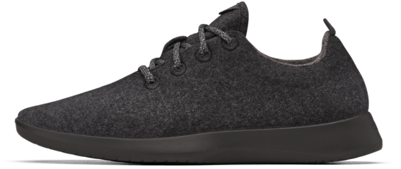 Modern Mens Charcoal Wool Sneaker PNG Image