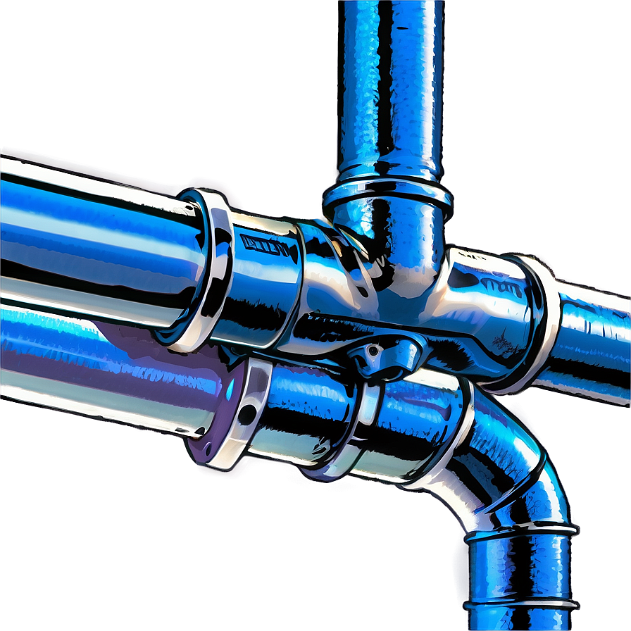 Modern Metal Plumbing Pipe Png Feu PNG Image