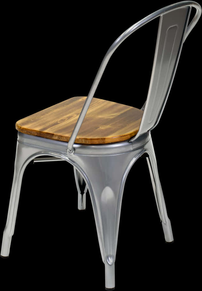 Modern Metaland Wood Chair PNG Image