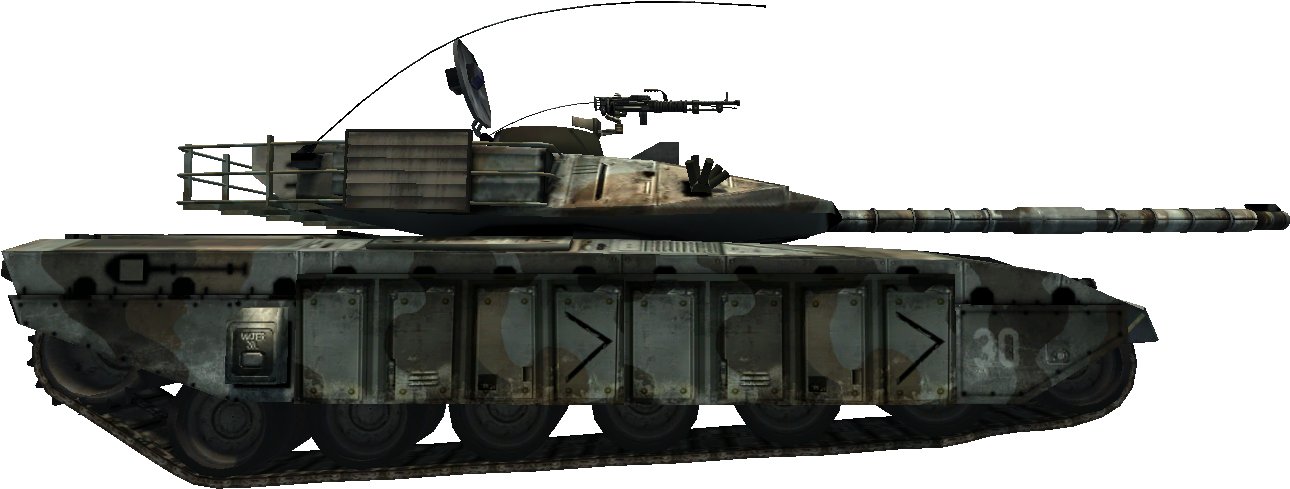 Modern Military Tank Profile PNG Image