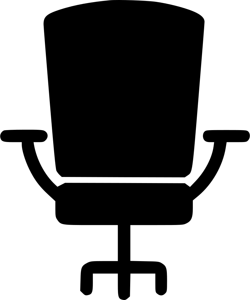 Modern Office Chair Silhouette PNG Image