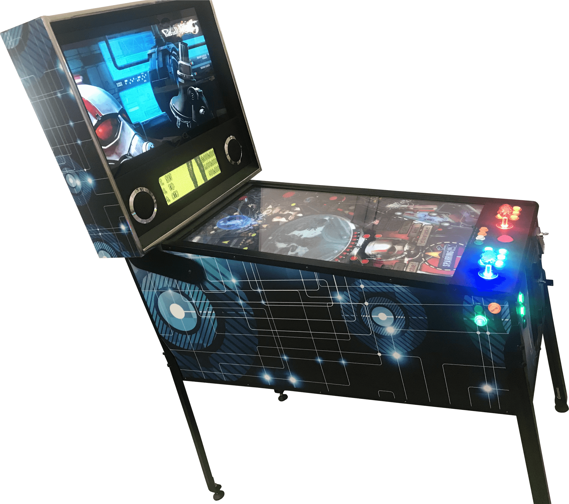 Modern Pinball Arcade Machine PNG Image