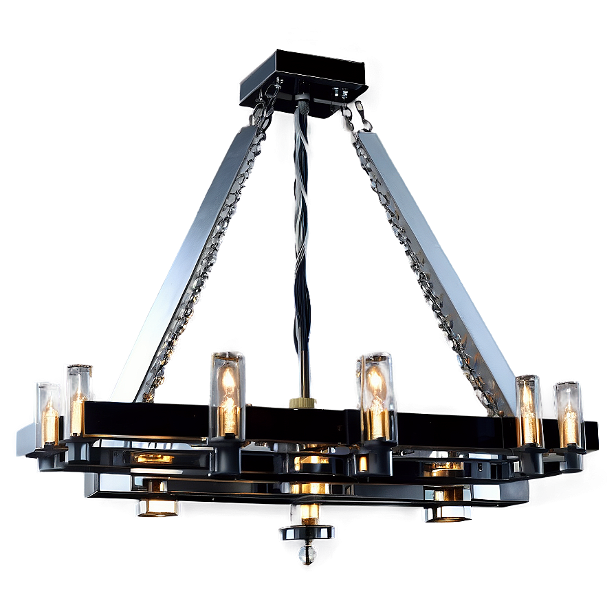 Modern Rectangular Chandelier Png 06282024 PNG Image