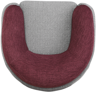 Modern Redand Grey U Shaped Object PNG Image