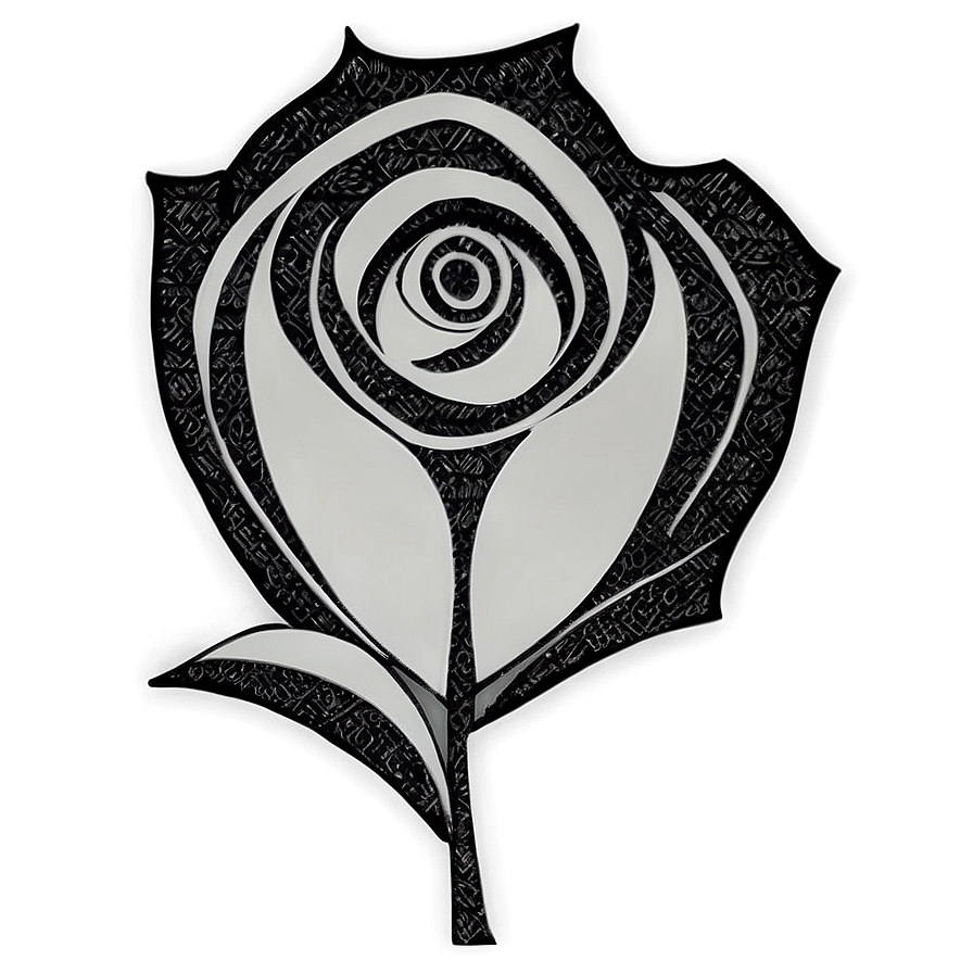 Modern Rose Black And White Png 23 PNG Image