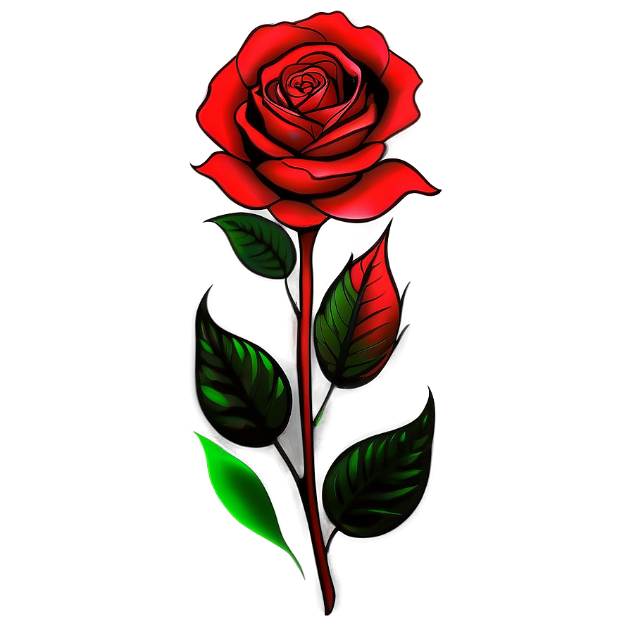 Modern Rose Tattoo Creation Png 05252024 PNG Image