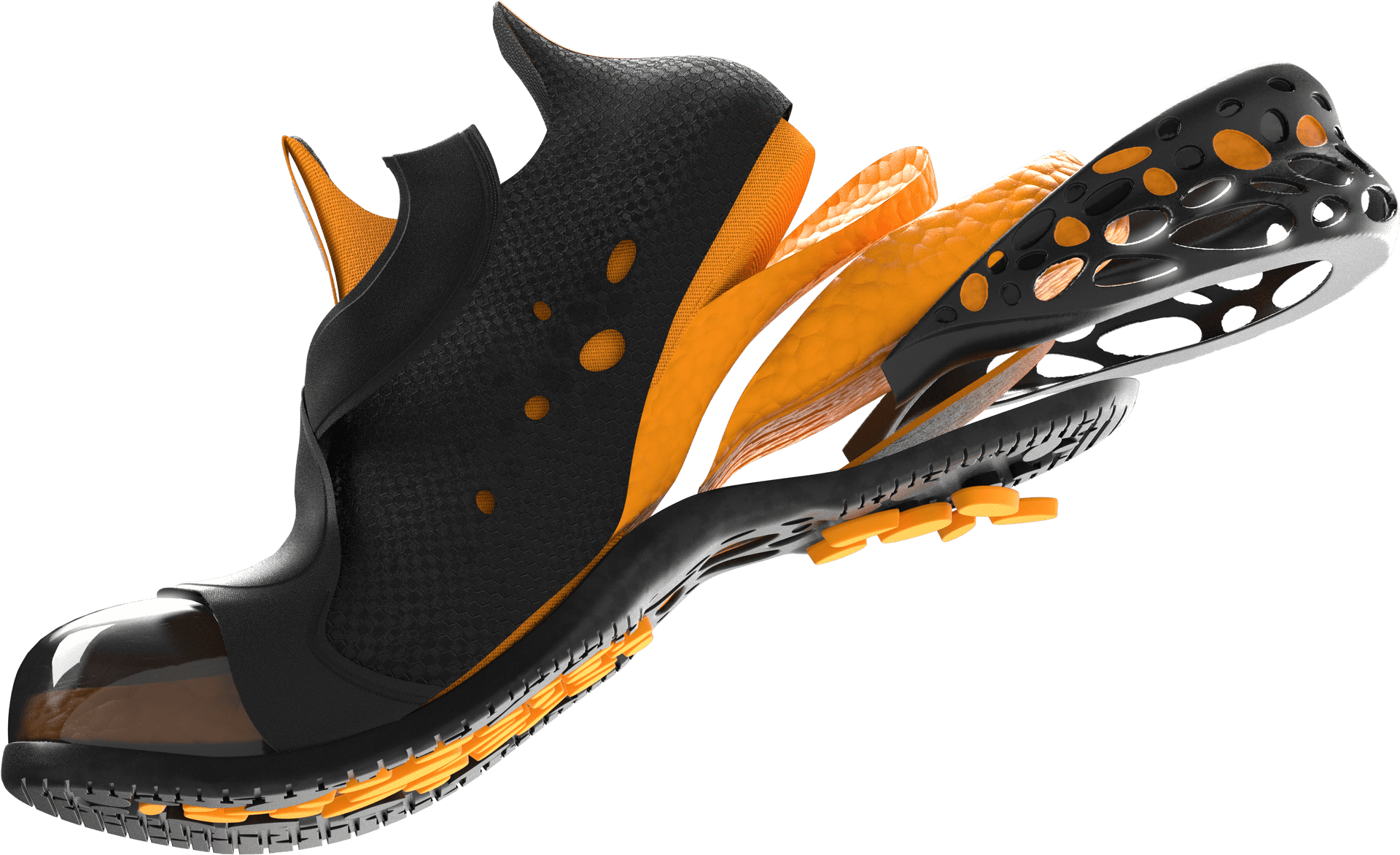 Modern Running Shoe Design PNG Image