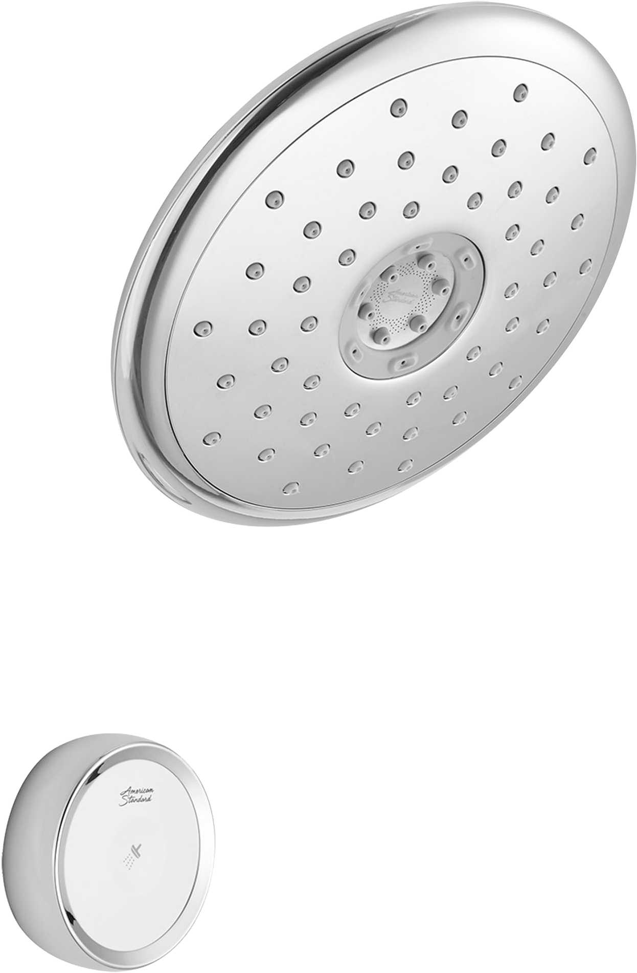 Modern Showerheadand Control Knob PNG Image