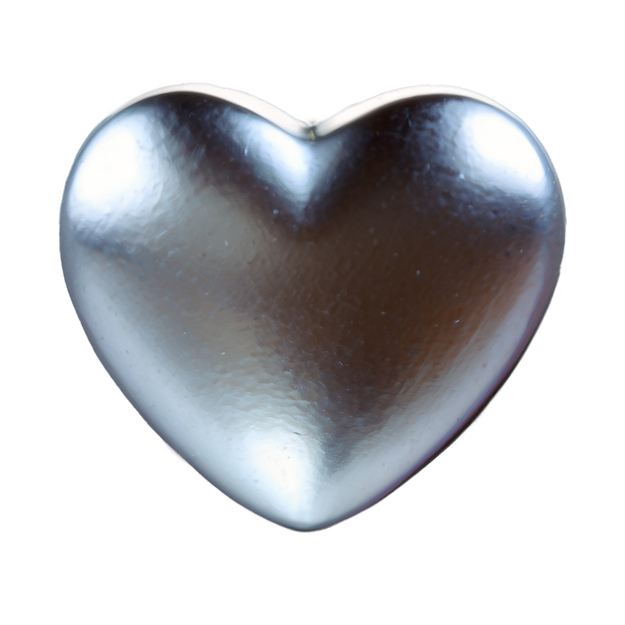 Modern Silver Heart Png Oew19 PNG Image